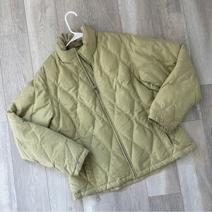 Eddie Bauer Jacket goose down quilted womens Green (large) outdoor winter bratz